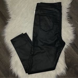 Faux leather pants